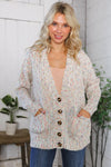 Cozy in Confetti Pocketed Button Cardigan