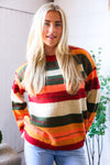 Harvest Hues Multi Stripe Thick Sweater