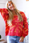 The Knit Fix Hot Pink Multi Chenille Pullover