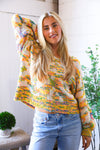 The Knit Fix Yellow Multi Chenille Pullover