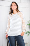 Spots and Stripe Cuffed Long Sleeve