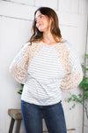 Spots and Stripe Cuffed Long Sleeve
