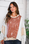 Striped and in Bloom Oversized Top