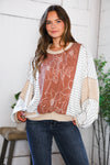 Striped and in Bloom Oversized Top