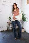 Striped and in Bloom Oversized Top