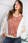 Striped and in Bloom Oversized Top