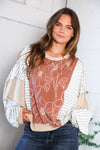 Striped and in Bloom Oversized Top