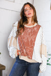 Striped and in Bloom Oversized Top