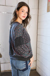 Lazy Daisies Charcoal Pullover