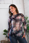 In a Dark Romance Sheer Blouse
