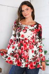 Berry Bloom Babydoll Top