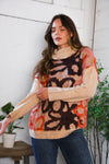 Blooms in Autumn Turtleneck Cozy Sweater