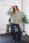 Falling Leaves Sage Pullover