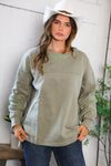 Falling Leaves Sage Pullover