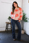 One Wild Rose Coral Cozy Sweater