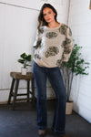 One Wild Rose Olive Cozy Sweater