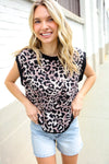 Be Bold Dolman Short Sleeve Leopard Print Knit Top