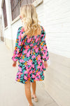 Beautiful You Floral Smocked Square Neck Ruffle Frill Dress
