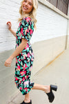 Spring Vibes Tropical Floral Ruffle Sleeve Wide Leg Jumpsuit