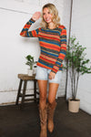 Canyon Glow Stripe Hacci Top