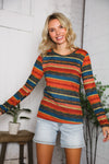 Canyon Glow Stripe Hacci Top