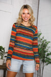 Canyon Glow Stripe Hacci Top