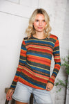 Canyon Glow Stripe Hacci Top