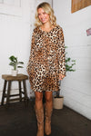 Sweet & Spotted Leopard Babydoll Tunic Dress