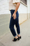 Judy Blue High-Rise Boyfriend Dark Blue Wash Jeans