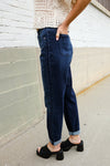 Judy Blue High-Rise Boyfriend Dark Blue Wash Jeans