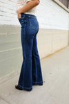 Judy Blue High Rise Trouser Flare Dark Wash Denim Jeans