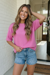Pretty in Pink Oversized Knit Sweater