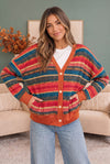 Snuggle Up Striped Button Down Cardigan