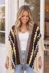 Chilly Nights Kimono Wrap with Tassel Tie