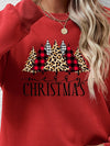 MERRY CHRISTMAS Round Neck Long Sleeve Sweatshirt