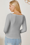 Square Neck Long Sleeve T-Shirt