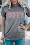 WIFEY Leopard Graphic Short Sleeve Tee