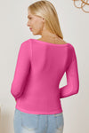 Square Neck Long Sleeve T-Shirt