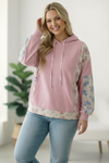 Sweet Spring Blossoms Color Block Hoodie