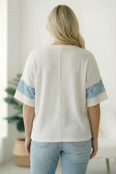 Violets are Blue Colorblock Top