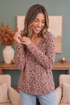 Just the Girls Leopard V-Neck Top