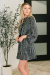 A Cheeky Little Time Tiered Dress in Black