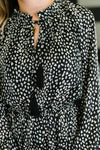 A Cheeky Little Time Tiered Dress in Black