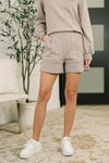 A Little Bit of Comfort Embroidered Top and Bottom Set in Taupe