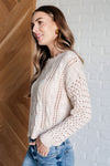 A Note of Thanks Cable Knit Sweater