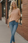 Blush Safari Knit Tee