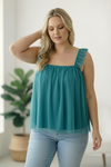 Dreamy Teal Tulle Tank Top