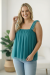 Dreamy Teal Tulle Tank Top