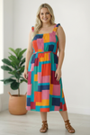 Pop Art Patchwork Midi Dress