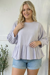 With Gentle Grace Lavender Cotton Blouse
